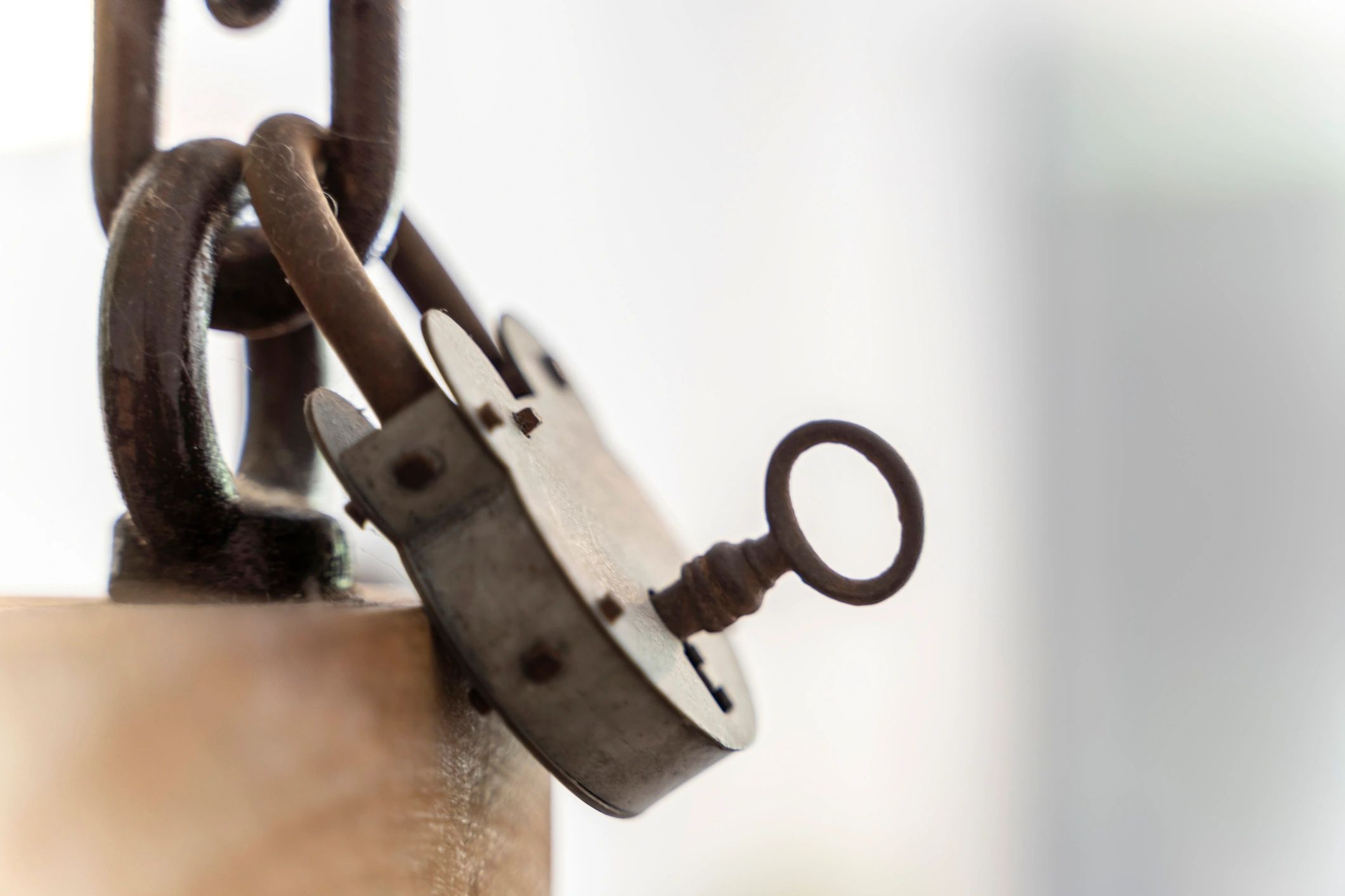 Close-up of a padlock, symbolizing puzzles and clues