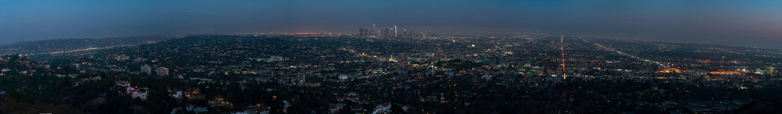 Los Angeles skyline at dusk