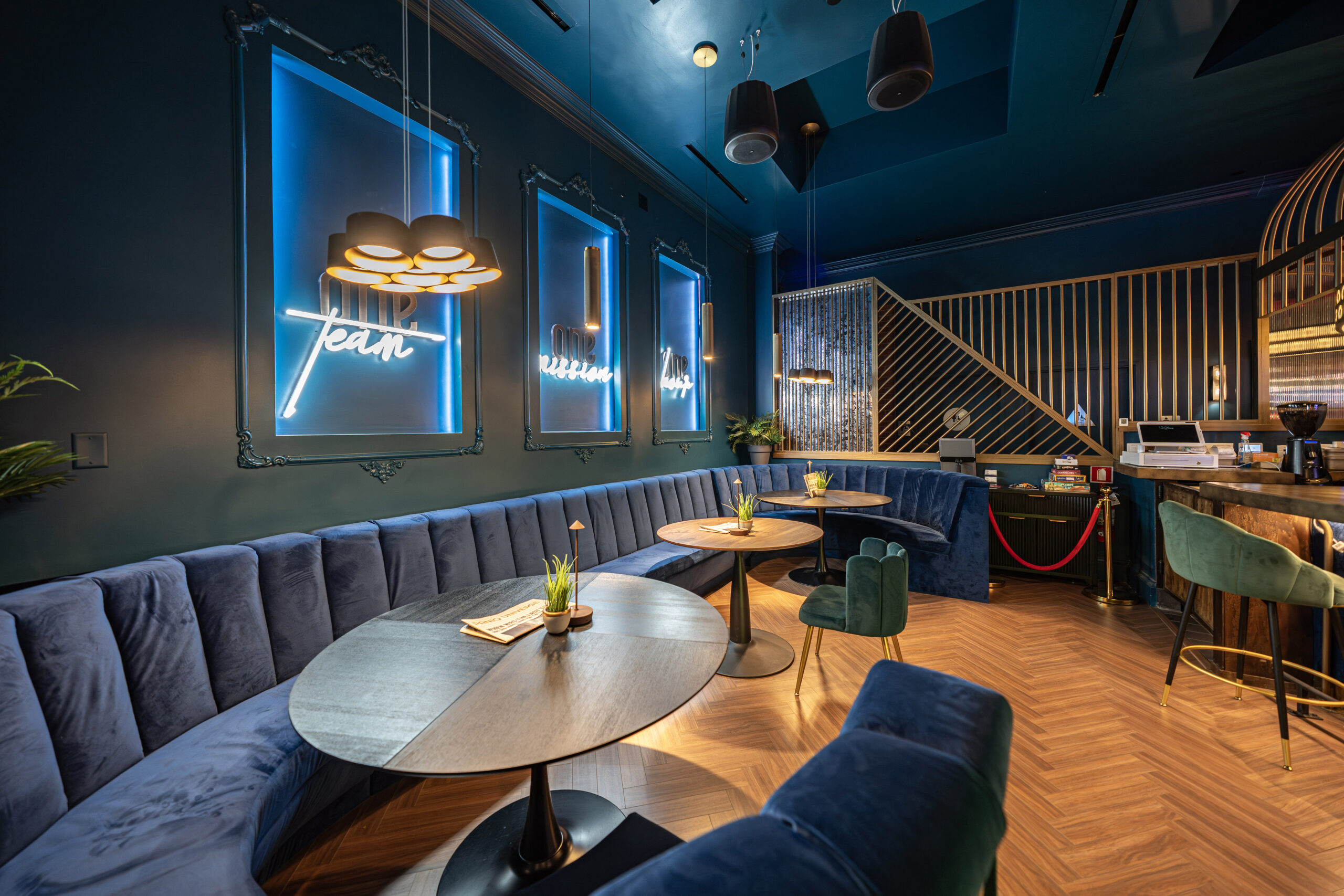 Lounge booths PanIQ Room West Hollywood