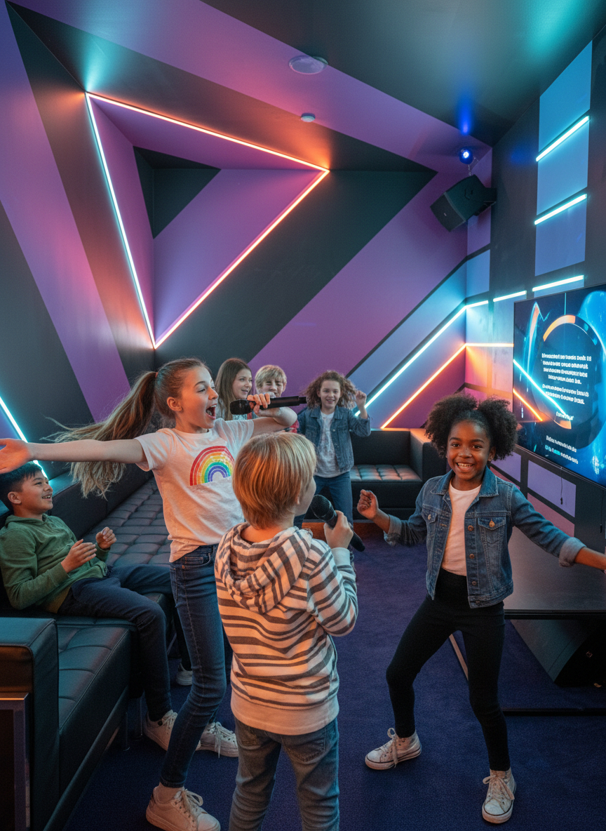Kids karaoke birthday party at PanIQ Room West Hollywood Los Angeles